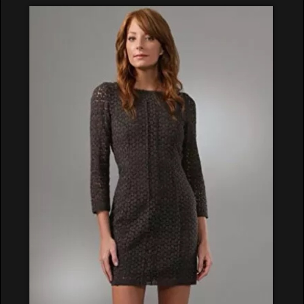 Diane von Furstenberg gray mini dress size 4